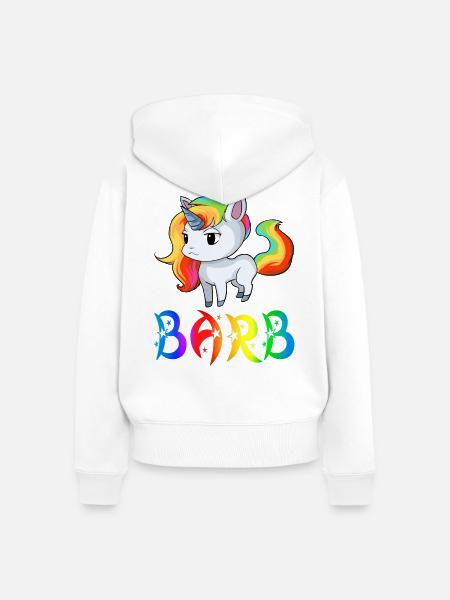 Einhorn Barb - Frauen Premium Bio Zip Hoodie - Weiß