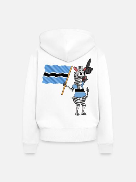 Botsuaner Zebra - Frauen Premium Bio Zip Hoodie - Weiß