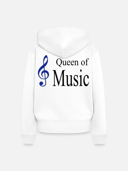 musik - Frauen Premium Bio Zip Hoodie - Weiß