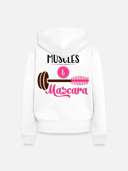 Fitness - Frauen Premium Bio Zip Hoodie - Weiß