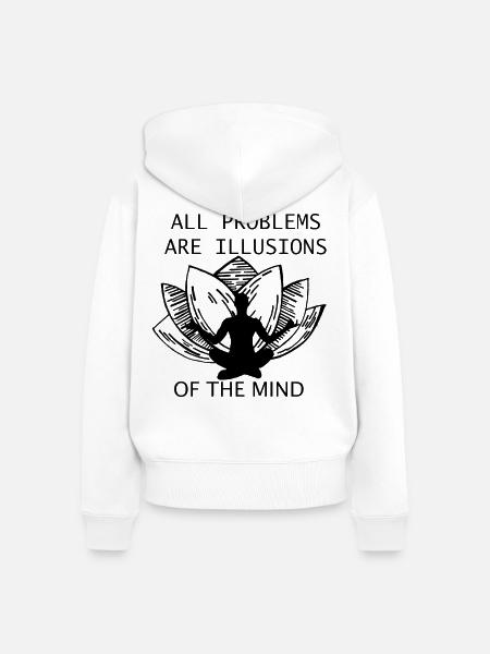 Yoga - Frauen Premium Bio Zip Hoodie - Weiß