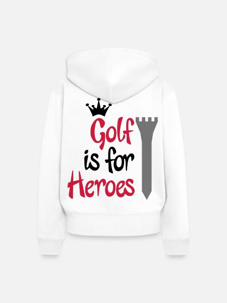 golf - Frauen Premium Bio Zip Hoodie - Weiß