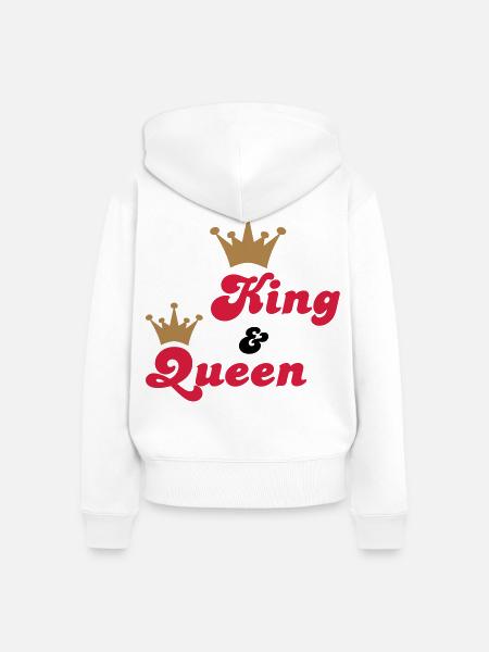 hochzeit - Frauen Premium Bio Zip Hoodie - Weiß