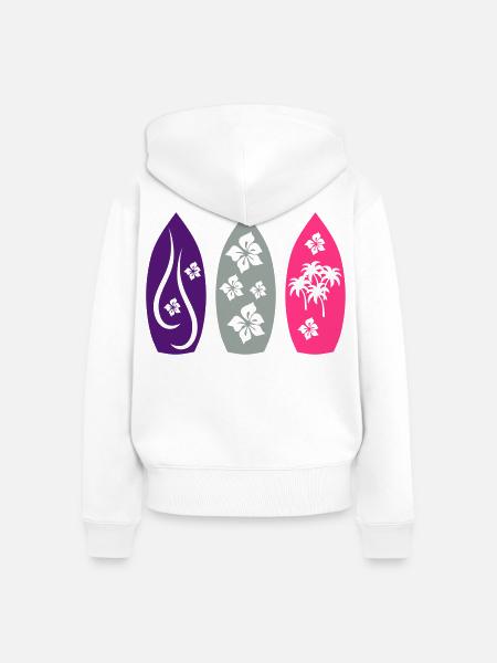 surfing - Frauen Premium Bio Zip Hoodie - Weiß