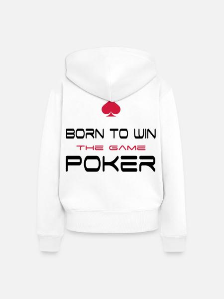 poker - Frauen Premium Bio Zip Hoodie - Weiß