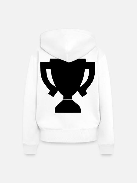 pokal - Frauen Premium Bio Zip Hoodie - Weiß
