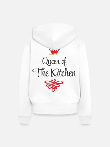 kochen - Frauen Premium Bio Zip Hoodie - Weiß