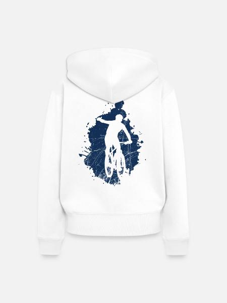 Radfahrer - Fahrrad - Frauen Premium Bio Zip Hoodie - Weiß