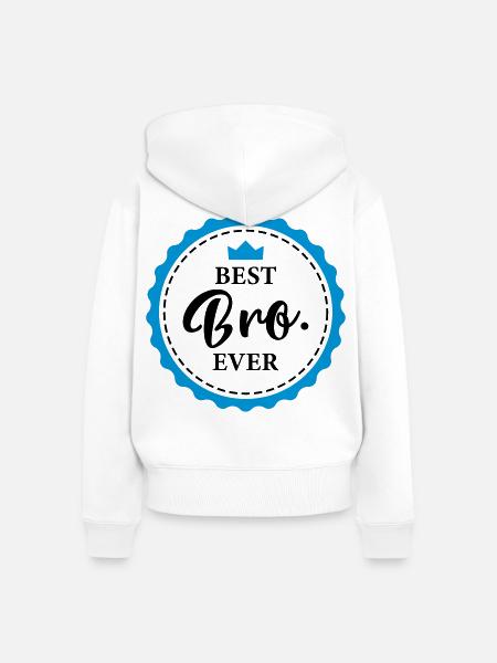 Bruder - Frauen Premium Bio Zip Hoodie - Weiß