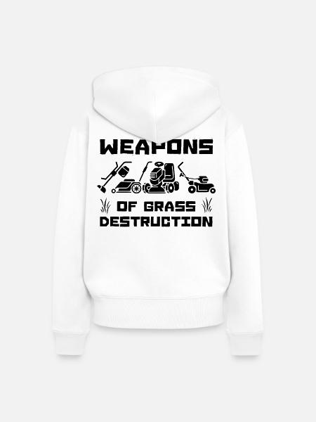Weapons of Grass Destruction - Frauen Premium Bio Zip Hoodie - Weiß