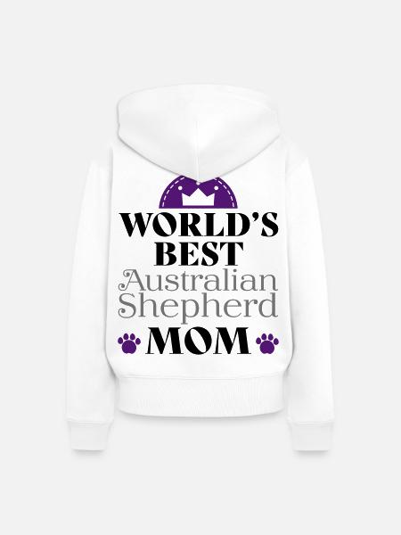 Australian Shepherd - Frauen Premium Bio Zip Hoodie - Weiß