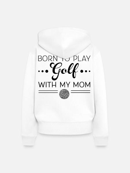 Golf - Frauen Premium Bio Zip Hoodie - Weiß