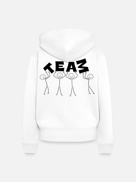 Team - Frauen Premium Bio Zip Hoodie - Weiß