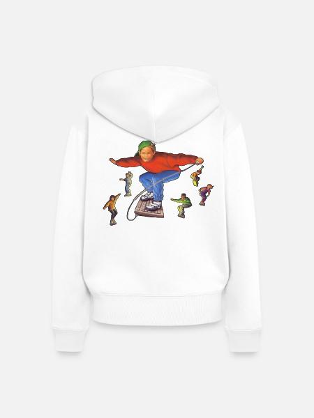 Im Internet surfen - Frauen Premium Bio Zip Hoodie - Weiß