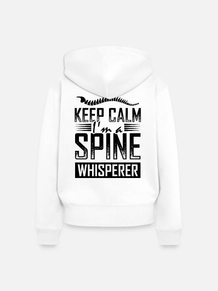 Chirotherapeut Witz - Frauen Premium Bio Zip Hoodie - Weiß