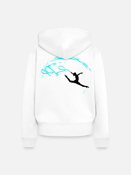 Rhythmische Gymnastik - Frauen Premium Bio Zip Hoodie - Weiß