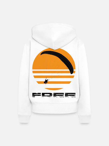 Paragliding - Frauen Premium Bio Zip Hoodie - Weiß