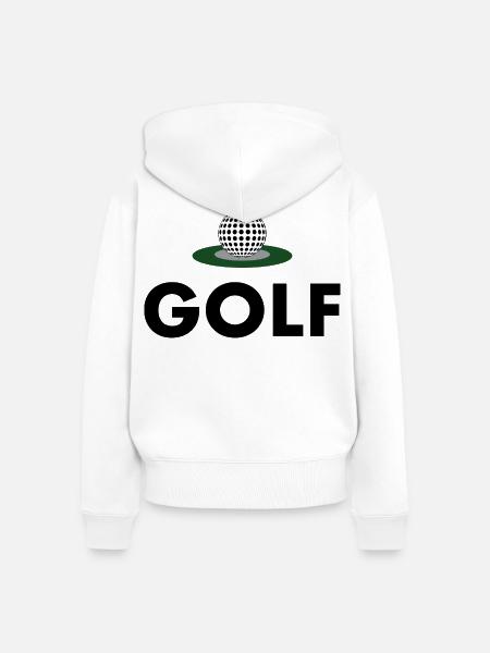 Golfer - Frauen Premium Bio Zip Hoodie - Weiß