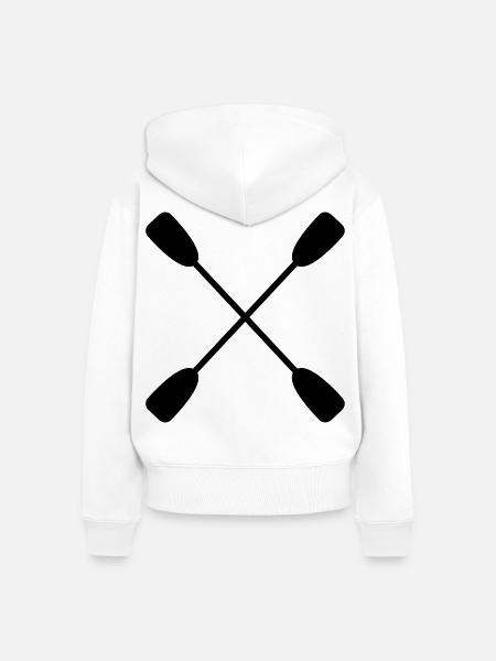 Paddel - Frauen Premium Bio Zip Hoodie - Weiß