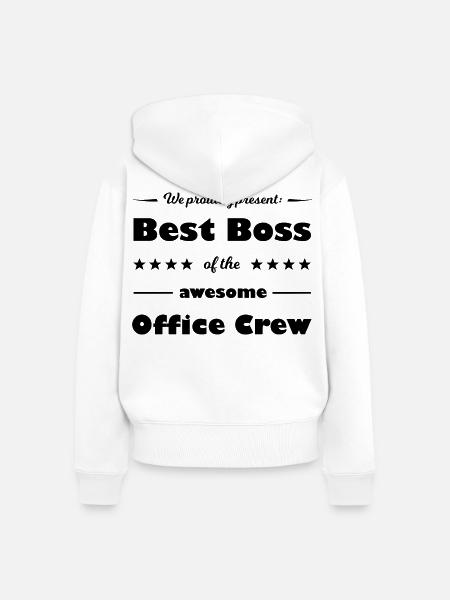 Der beste Büro - Frauen Premium Bio Zip Hoodie - Weiß