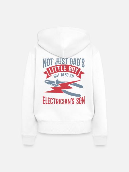 Sohn eines Elektrikers - Frauen Premium Bio Zip Hoodie - Weiß