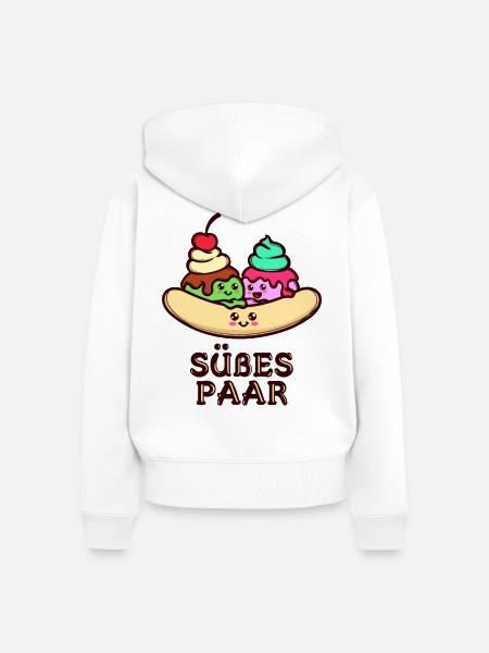 Nachspeise Süßigkeiten Naschen Backen Statement - Frauen Premium Bio Zip Hoodie - Weiß