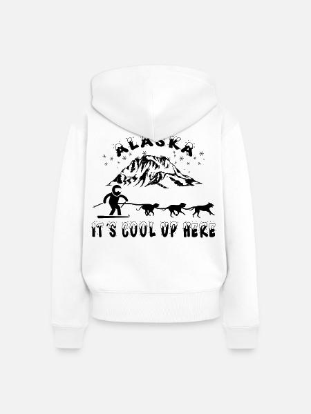 Alaska Ski Sport - Frauen Premium Bio Zip Hoodie - Weiß