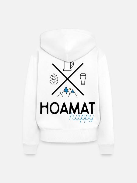 Heimat - Frauen Premium Bio Zip Hoodie - Weiß
