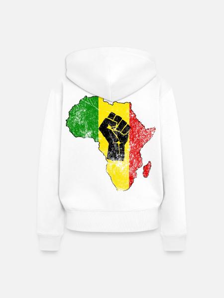 Juneteenth Africa - Frauen Premium Bio Zip Hoodie - Weiß