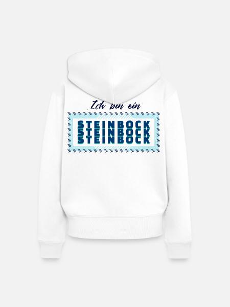 Tierkreiszeichen Steinbock Statement Horoskop - Frauen Premium Bio Zip Hoodie - Weiß