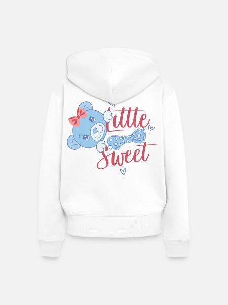 Süßer Teddybär - Frauen Premium Bio Zip Hoodie - Weiß