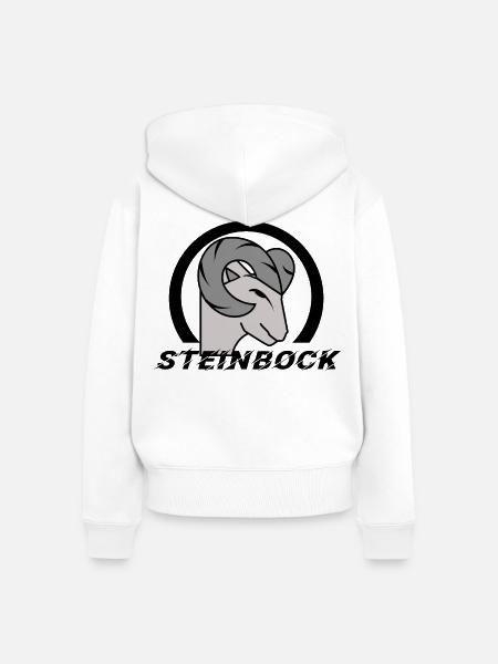 Astrologie Himmel Steinbock Tierkreiszeichen - Frauen Premium Bio Zip Hoodie - Weiß