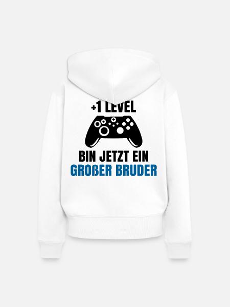 Schwangerschaft Schwanger Babybauch Statement - Frauen Premium Bio Zip Hoodie - Weiß