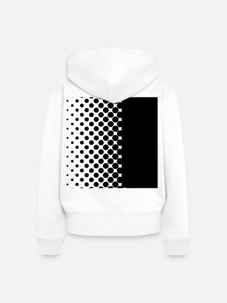 Black points - Frauen Premium Bio Zip Hoodie - Weiß