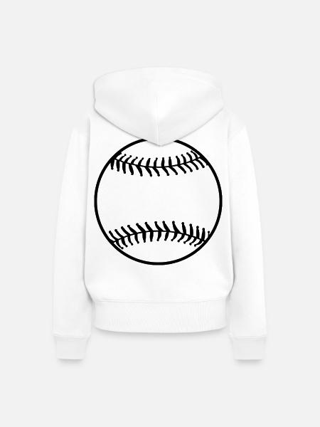 Baseball - Frauen Premium Bio Zip Hoodie - Weiß