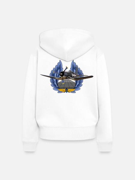 F4U Corsair - Frauen Premium Bio Zip Hoodie - Weiß