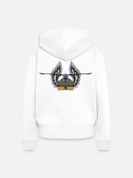 L-410 UVP-E - Frauen Premium Bio Zip Hoodie - Weiß