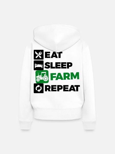 Kraftfahrzeug Traktor Statement Ackerbau Biobauer - Frauen Premium Bio Zip Hoodie - Weiß