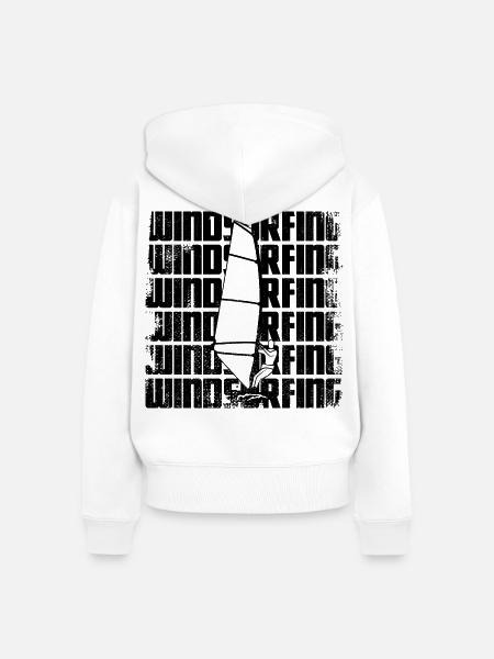 Windsurfer - Frauen Premium Bio Zip Hoodie - Weiß