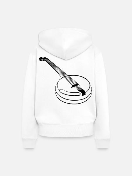 Banjo - Frauen Premium Bio Zip Hoodie - Weiß