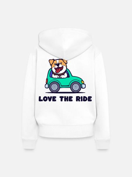 Heimtier Statement Hund Knuddeltier Haustiere - Frauen Premium Bio Zip Hoodie - Weiß