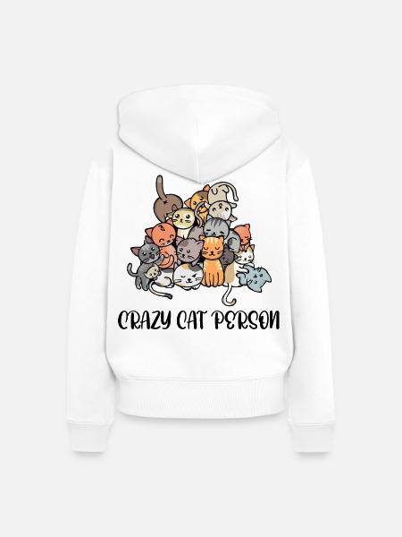 Haustiere Katze Statement Knuddeltier Heimtier - Frauen Premium Bio Zip Hoodie - Weiß