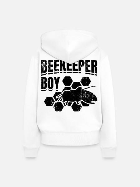 Kleiner Imker - Frauen Premium Bio Zip Hoodie - Weiß