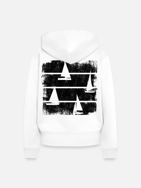 Segelboote - Frauen Premium Bio Zip Hoodie - Weiß