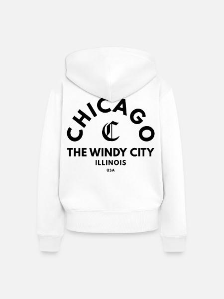 Chicago Illinois Usa - Frauen Premium Bio Zip Hoodie - Weiß