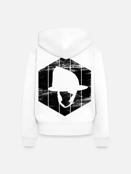 Feuerwehrhelm - Frauen Premium Bio Zip Hoodie - Weiß