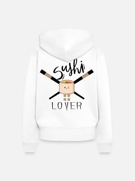 Sushi Lover - Sushi Lovers Gift Idea - Frauen Premium Bio Zip Hoodie - Weiß