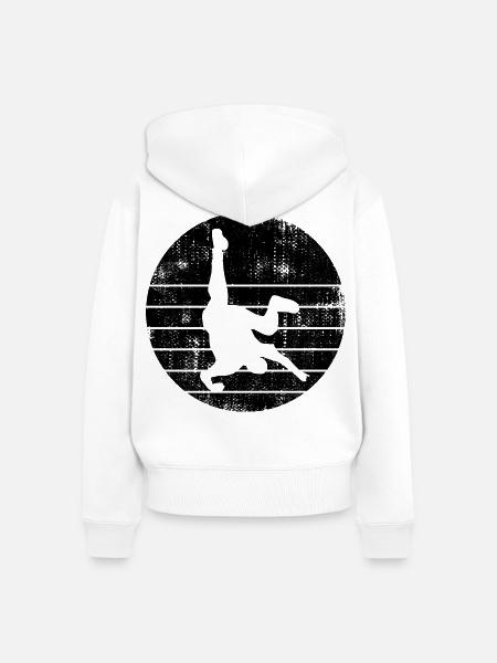 Breakdancer - Frauen Premium Bio Zip Hoodie - Weiß
