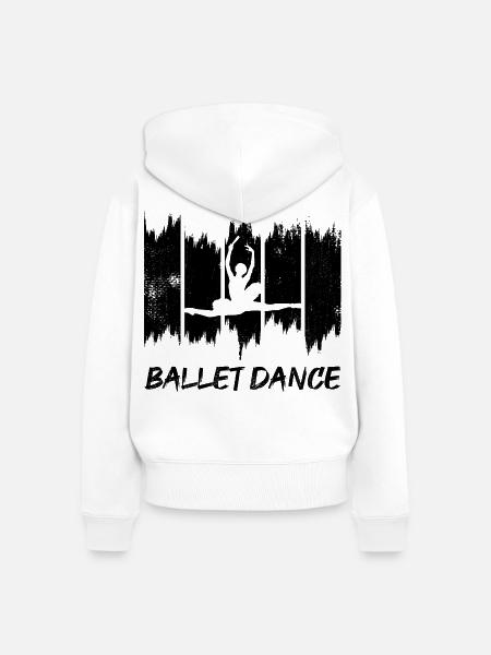 Balletttanz - Frauen Premium Bio Zip Hoodie - Weiß
