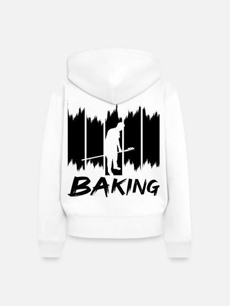 Backen - Frauen Premium Bio Zip Hoodie - Weiß